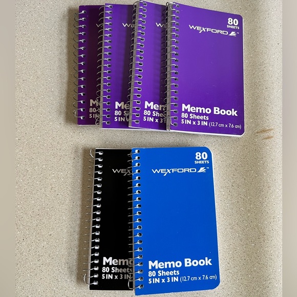 Mini Composition, Wexford Spiral Notebooks BundlePurple(4) Blue,Black (1) each=6 - Picture 1 of 3